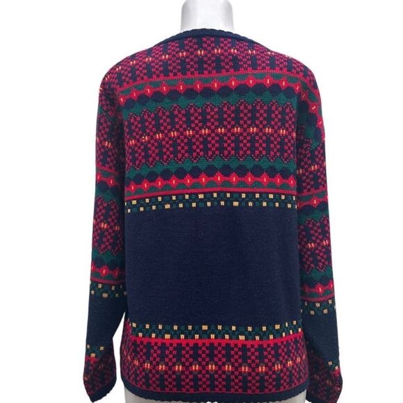Vtg Paquette Byer California Sweater Large Multicolor Fair Isle Boucle Terrier - Picture 5 of 11
